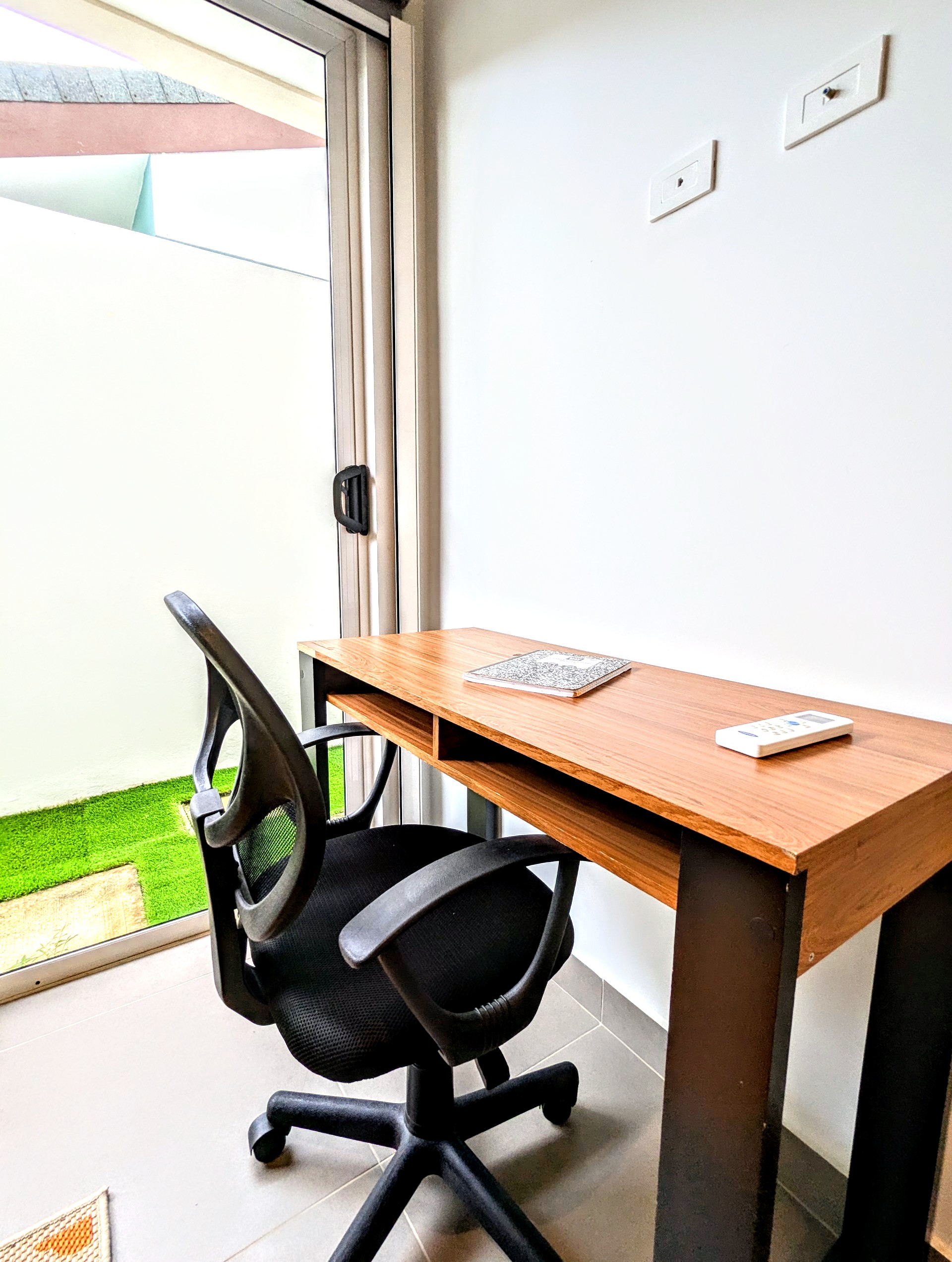 Desk area for remote work