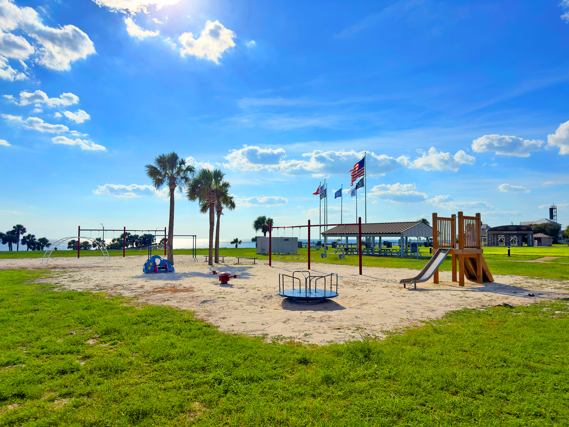 Playground with a view 1 block away.