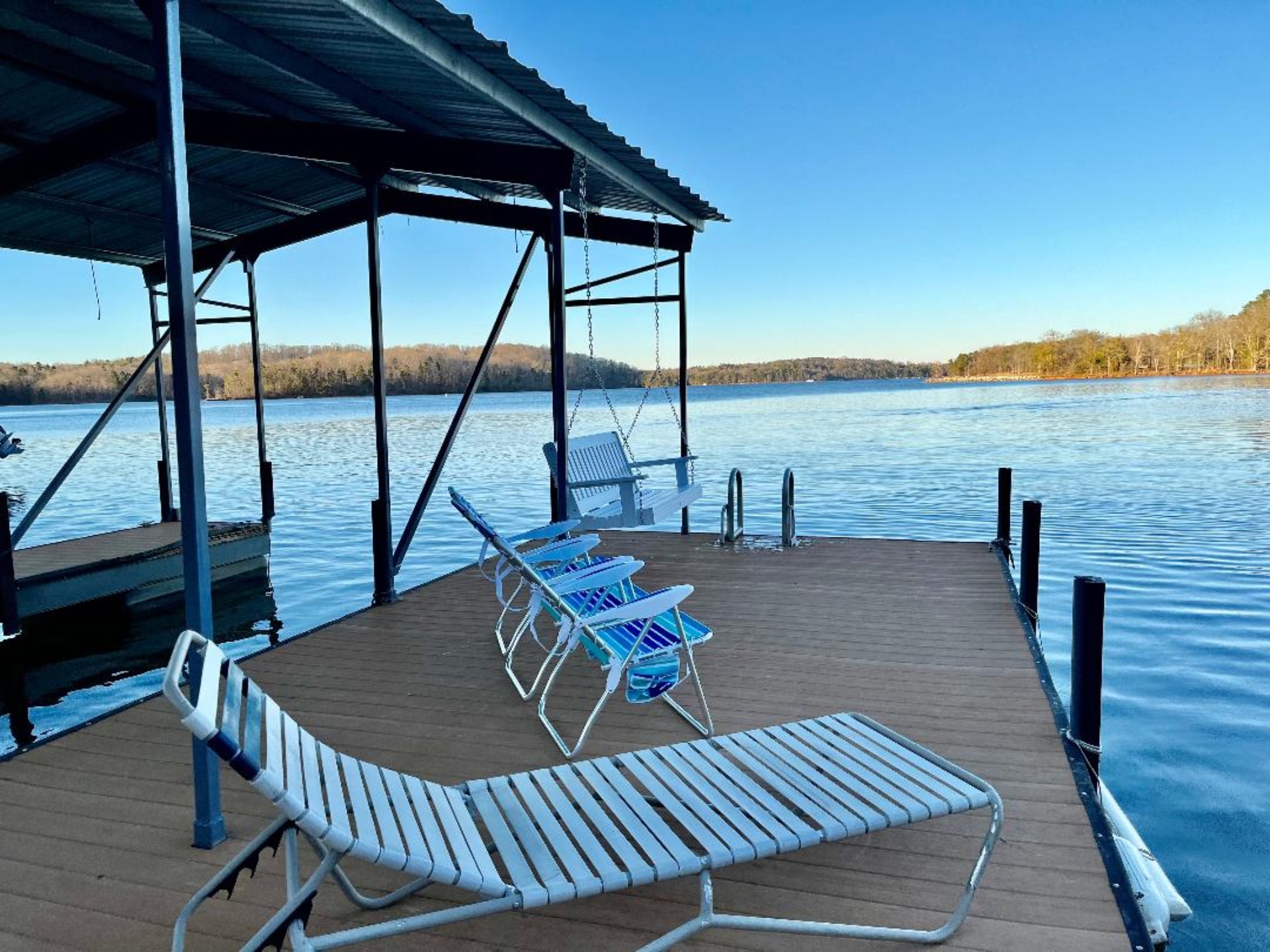 Seating on our dock
