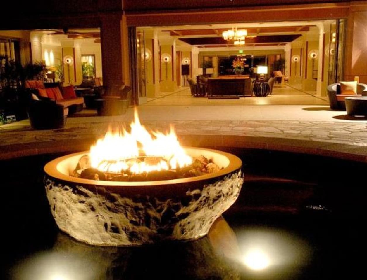 Fire pit by Konea lobby