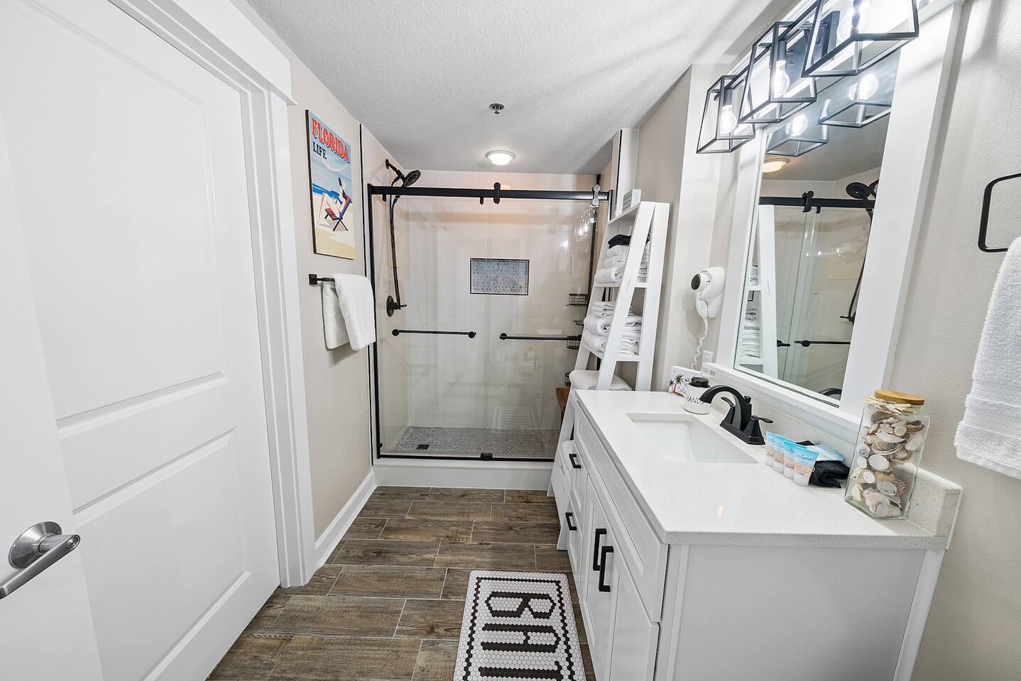 Brand new remodeled bathroom with walk in shower!  