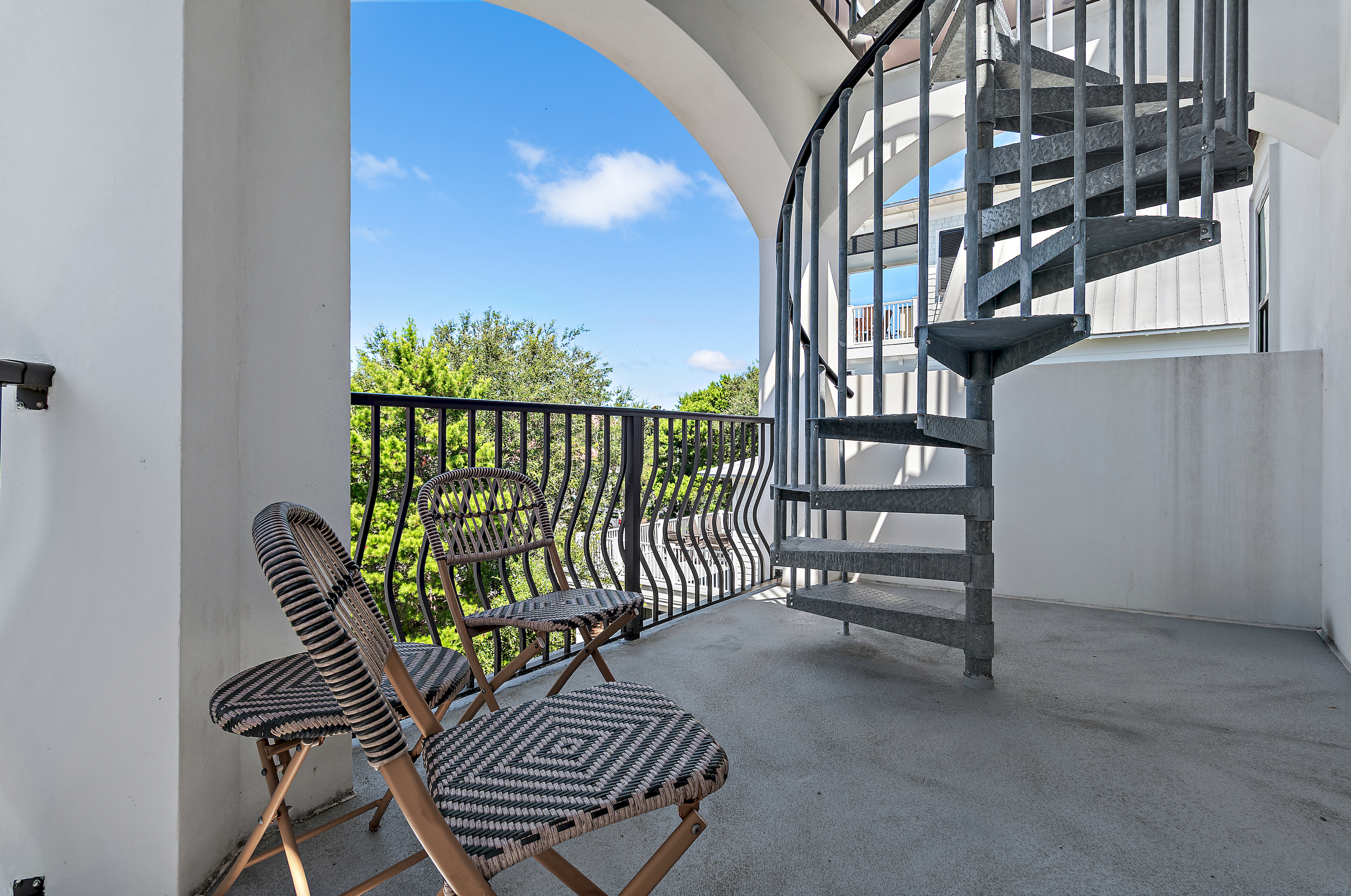 Private balcony with outdoor seating
