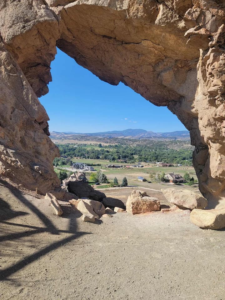 Just a quick 10min drive and you are at Devil's Backbone.  A great hiking, running or biking trail with amazing views, unique rock formations and a keyhole.  There is a daily fee for entrance of just $10