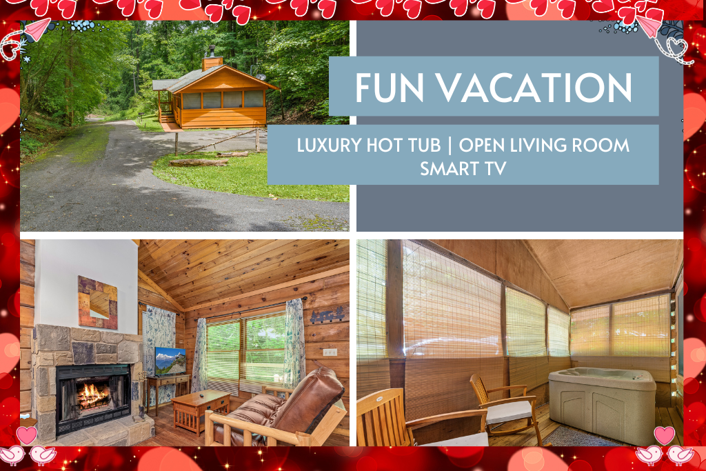 Luxury hot tub, smart TV, and all the cozy cabin perks