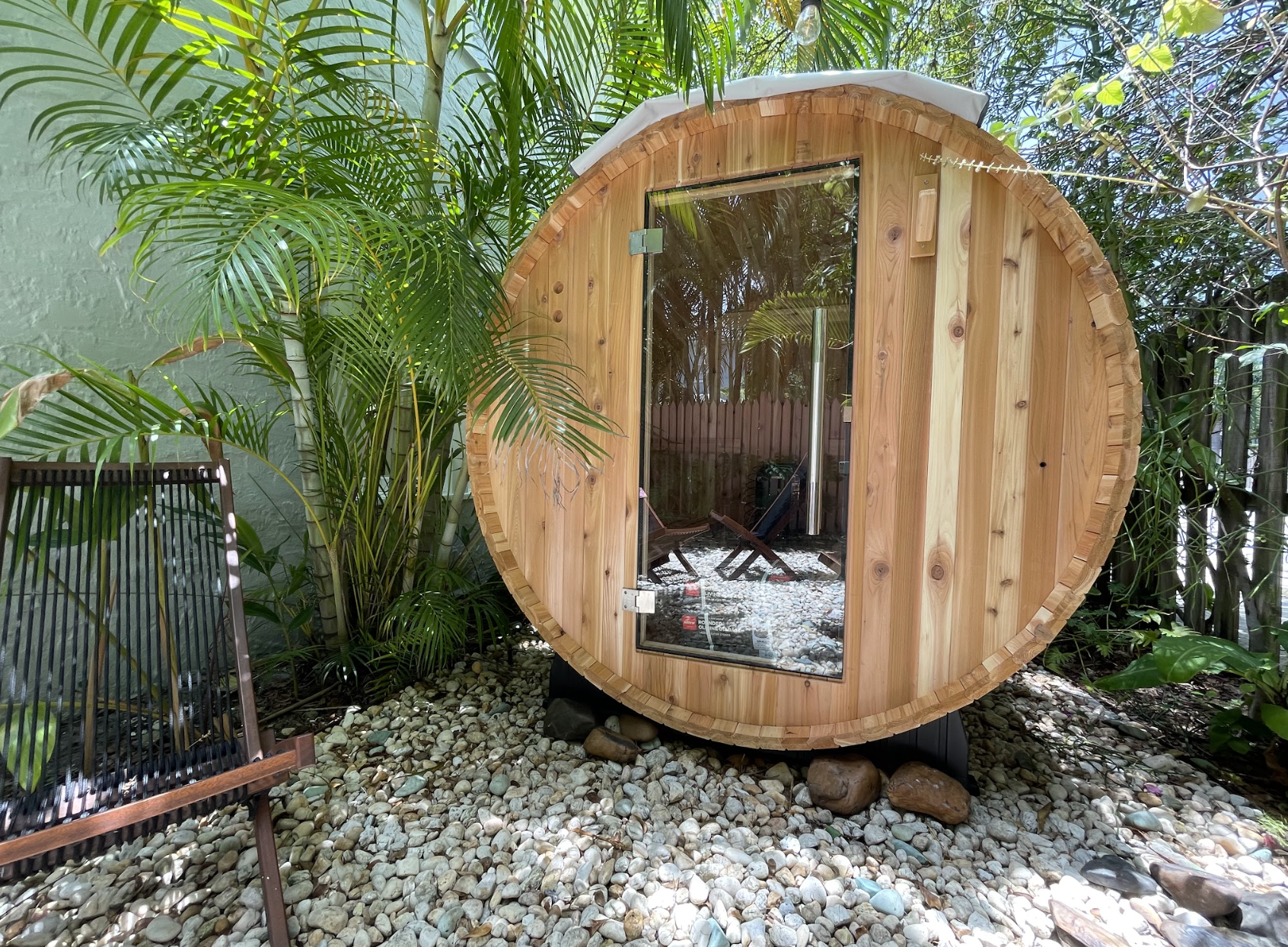 Enjoy the wellness area, including a new barrel sauna.