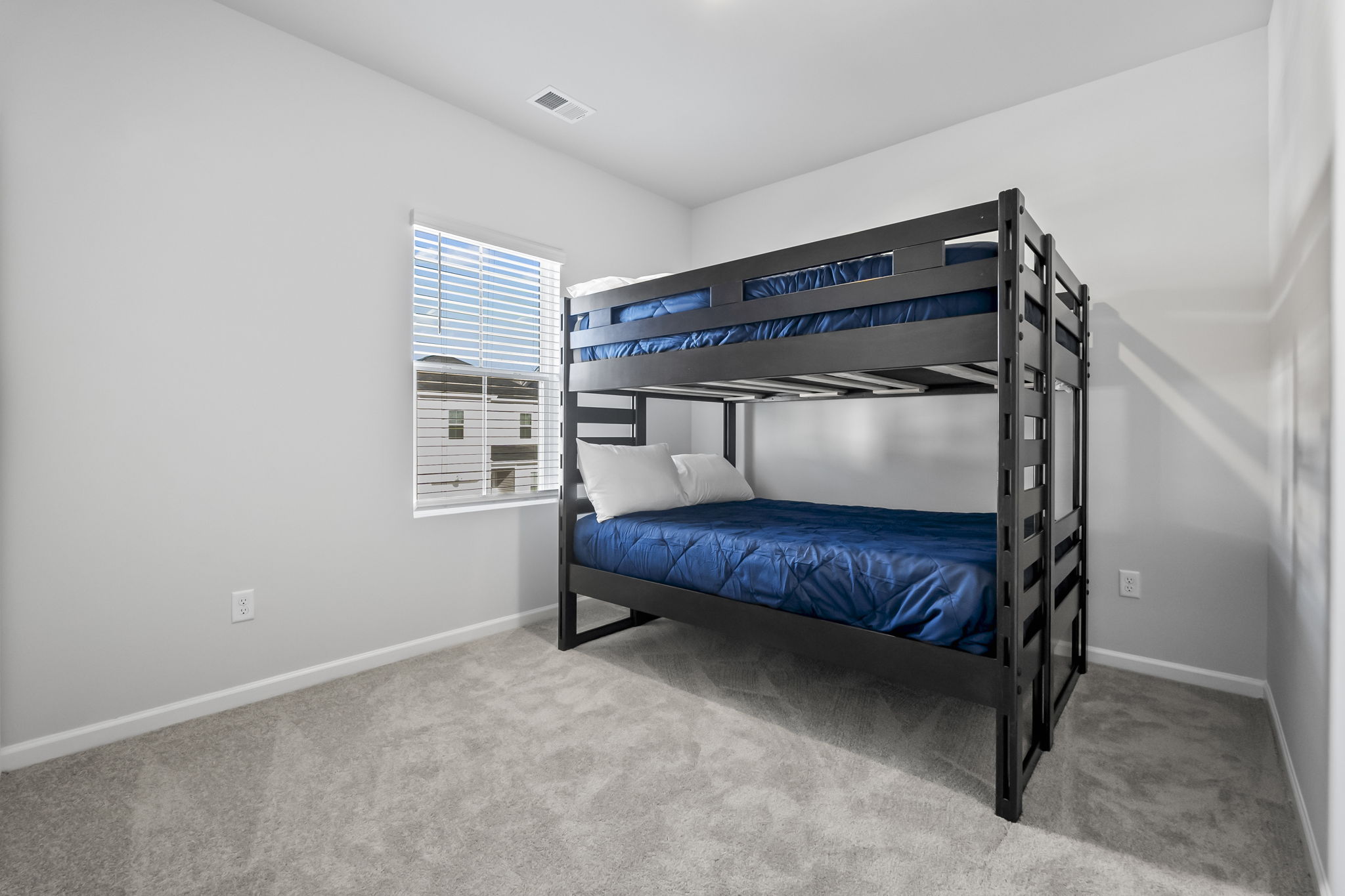 Kids Bedroom with full size bunk beds