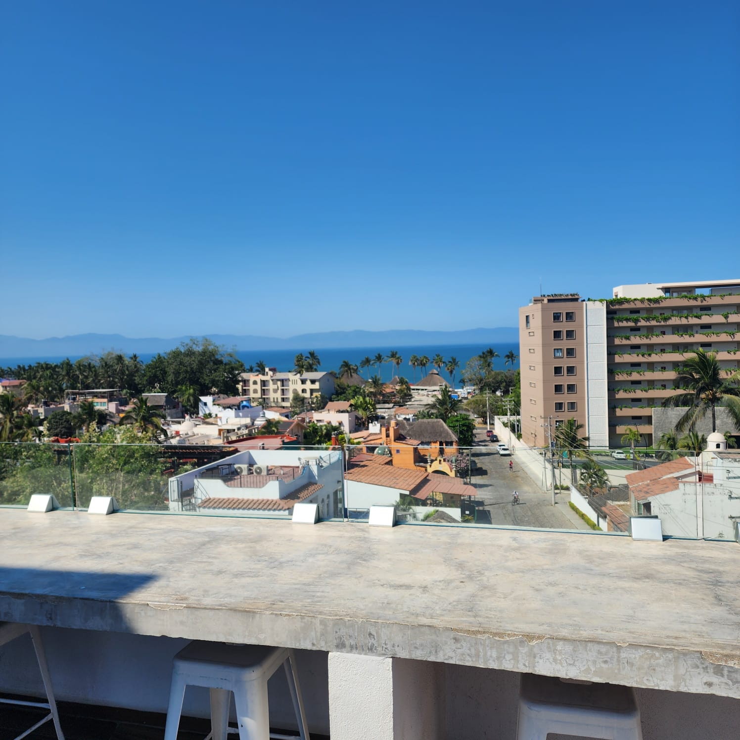 View from the rooftop pool 