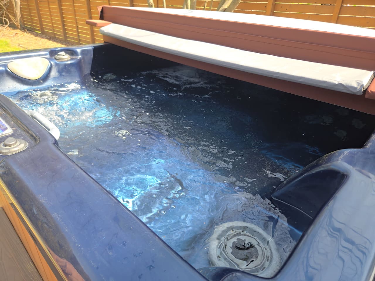 Soak in warm, bubbling comfort with this luxury hot tub—perfect for unwinding after a day exploring Greenville or enjoying a quiet night in.