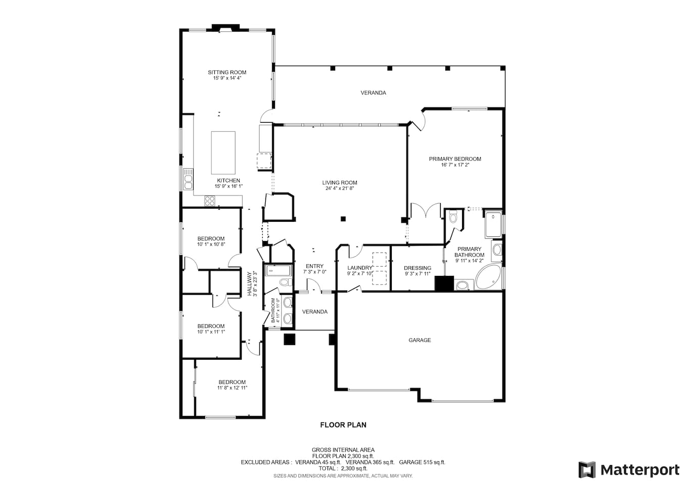 Floor plan of the home.