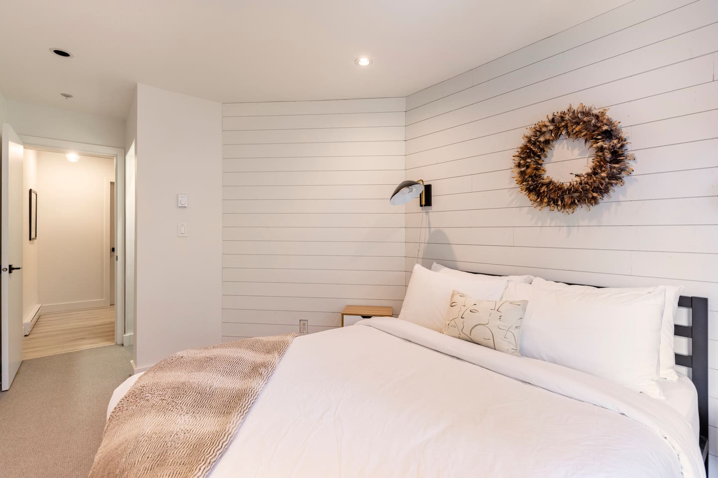 A quiet room at the end of the hall on the main floor.