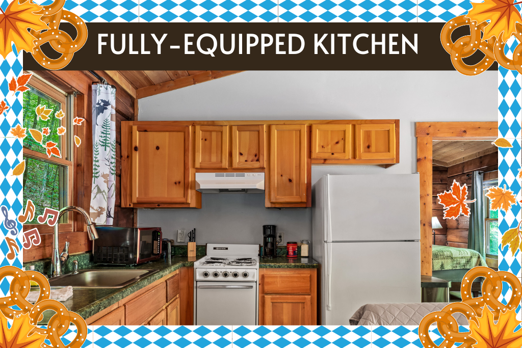 Fuel your adventures – cook, brew, and gather in this fully-equipped kitchen.