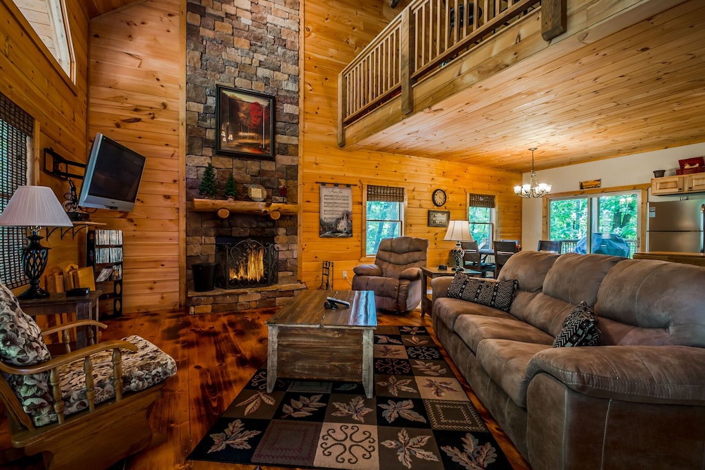 Living Room with Fireplace