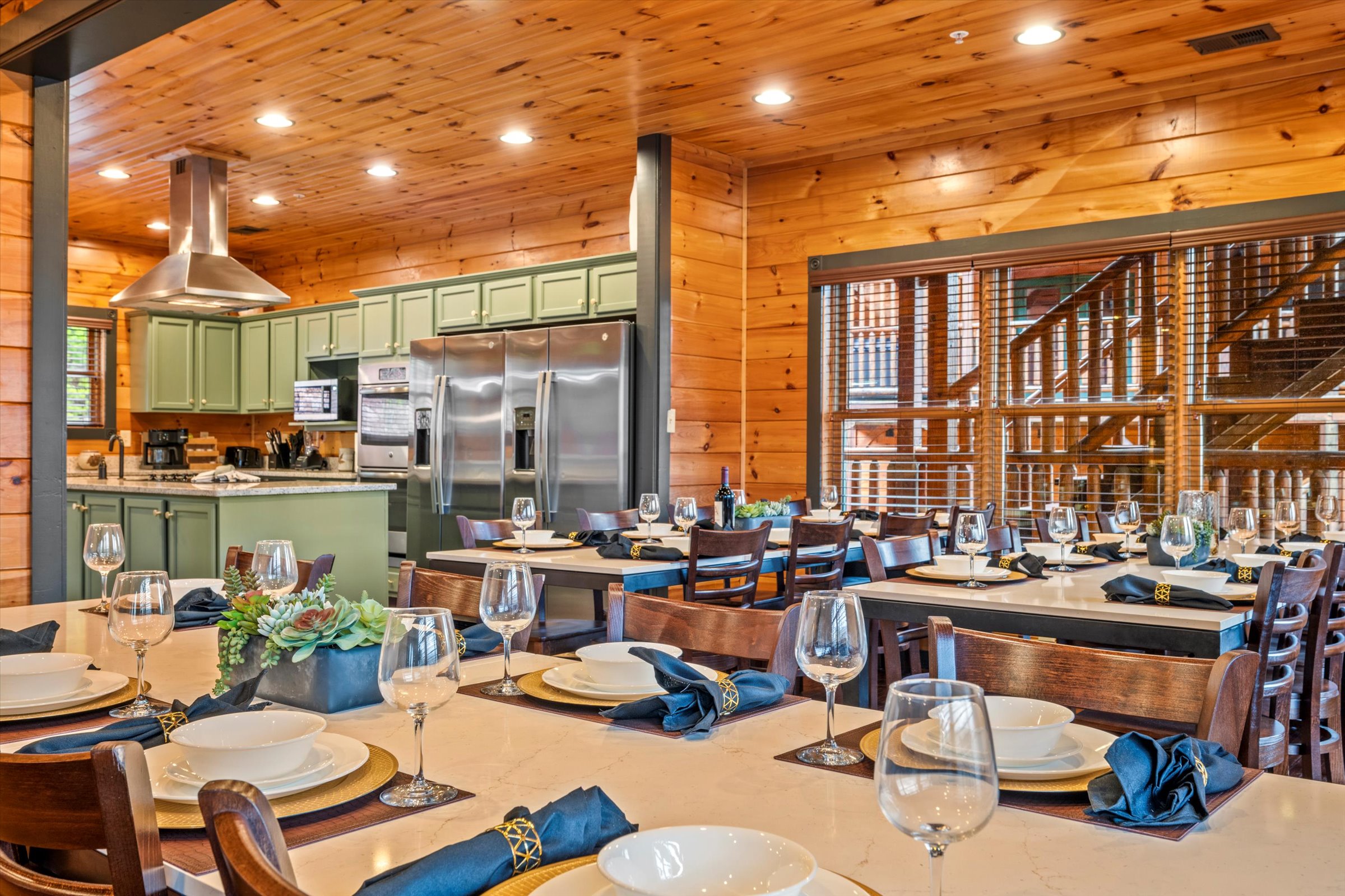 Imagine hosting your entire large group for a classy gourmet meal!