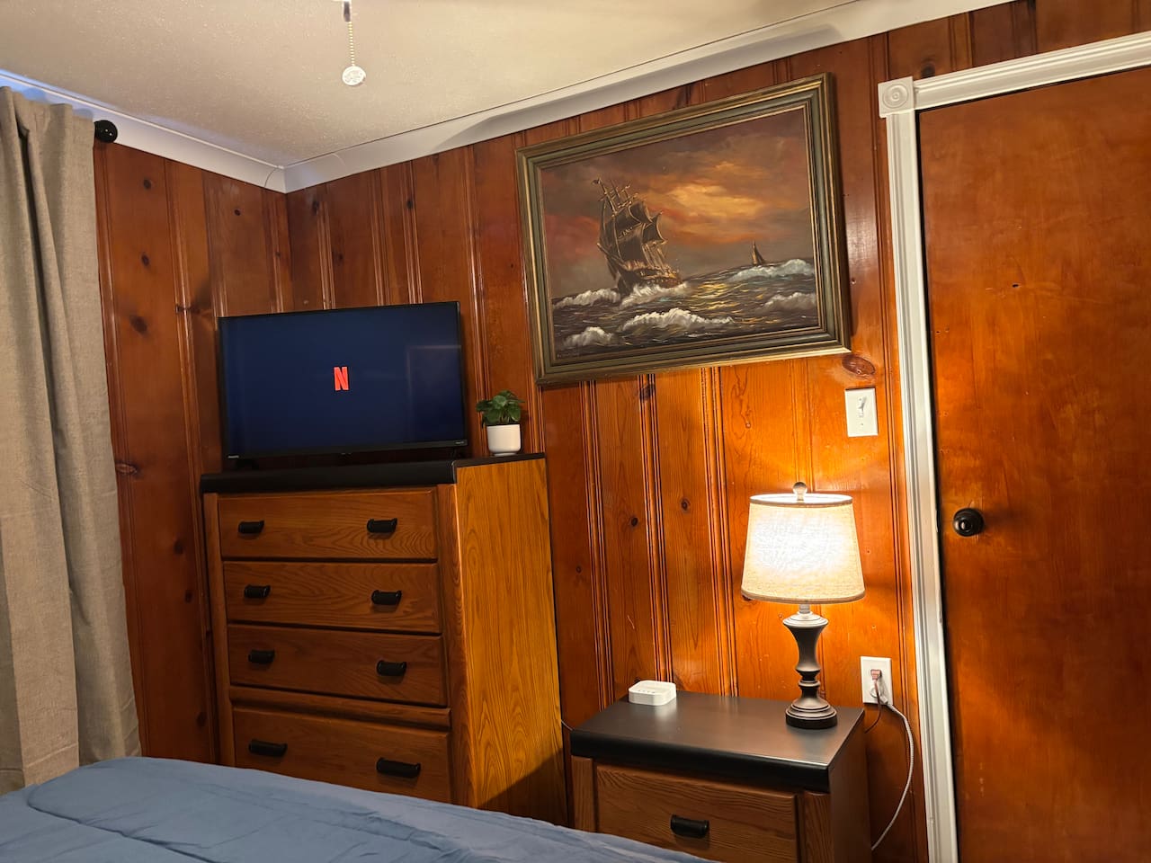 7-drawers for storage. No closet available, but there is plenty of hanging space in the Master Bedroom.