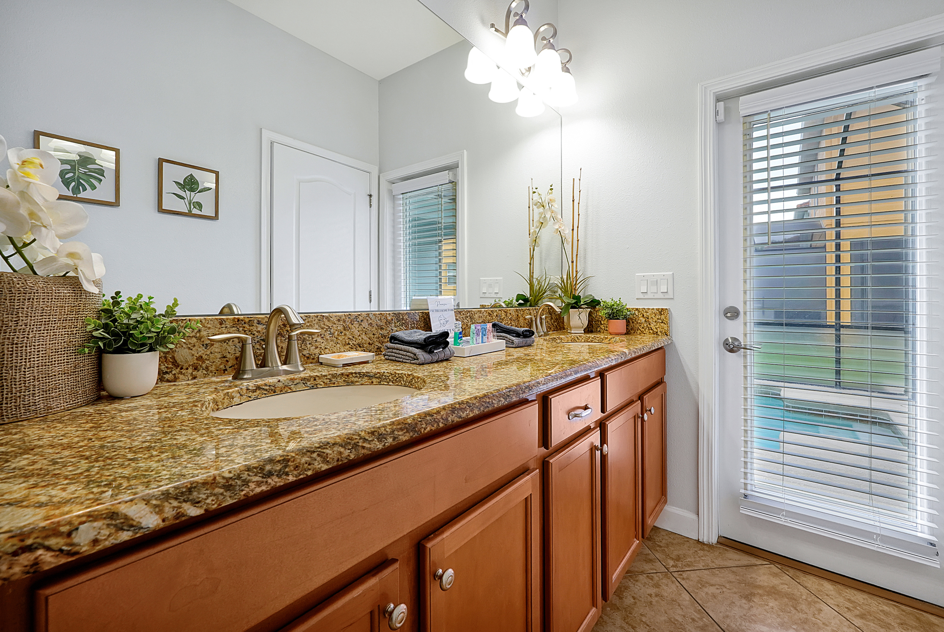Ensuite First  Floor Master Bathroom that’s also a Pool Bathroom