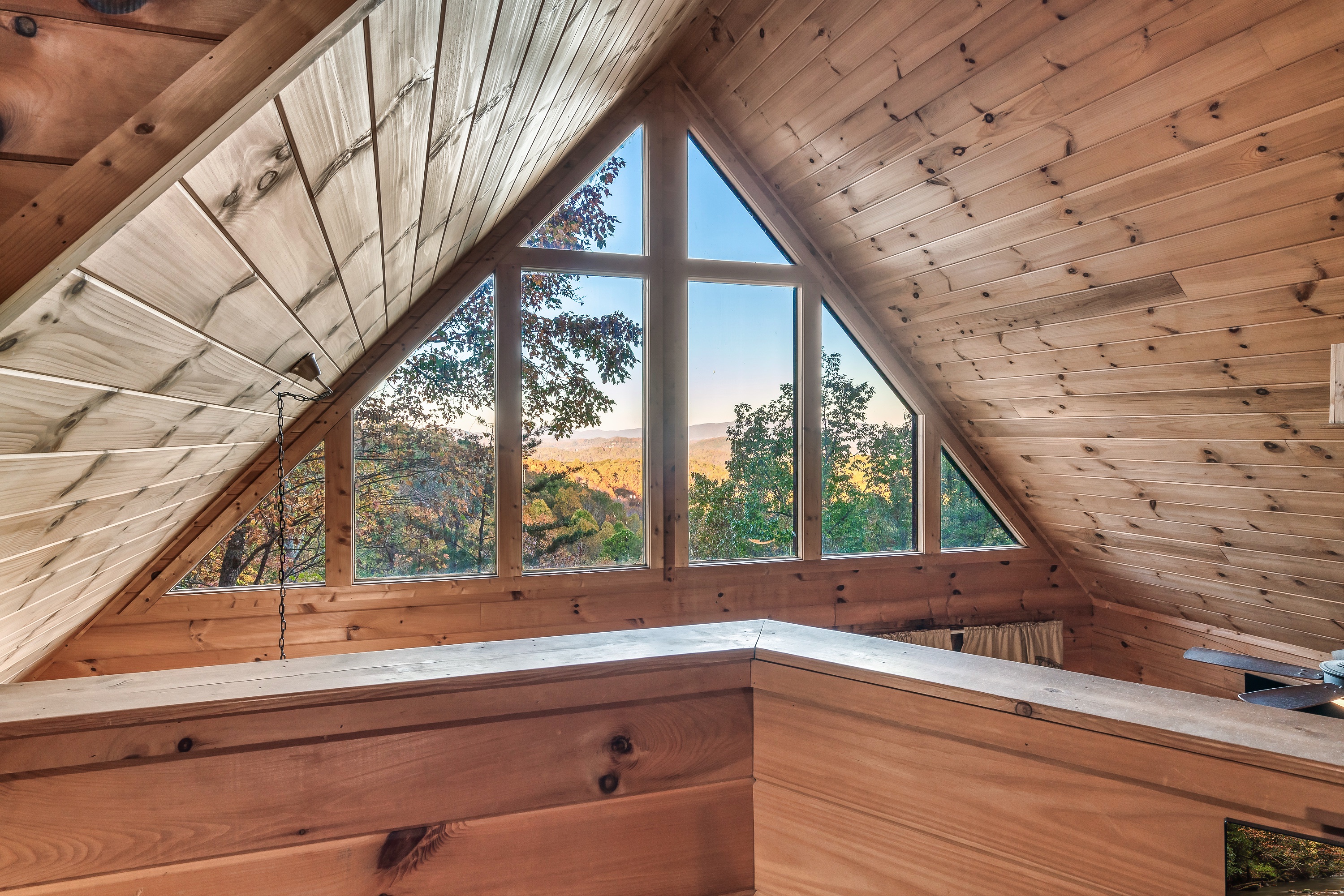View from the top of the stairs of the loft.