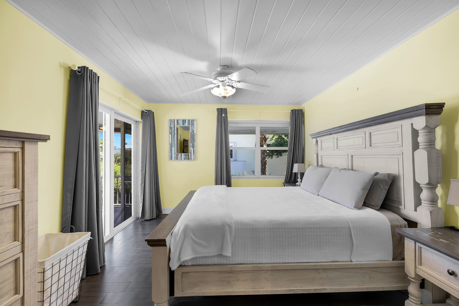 King size bed in primary suite