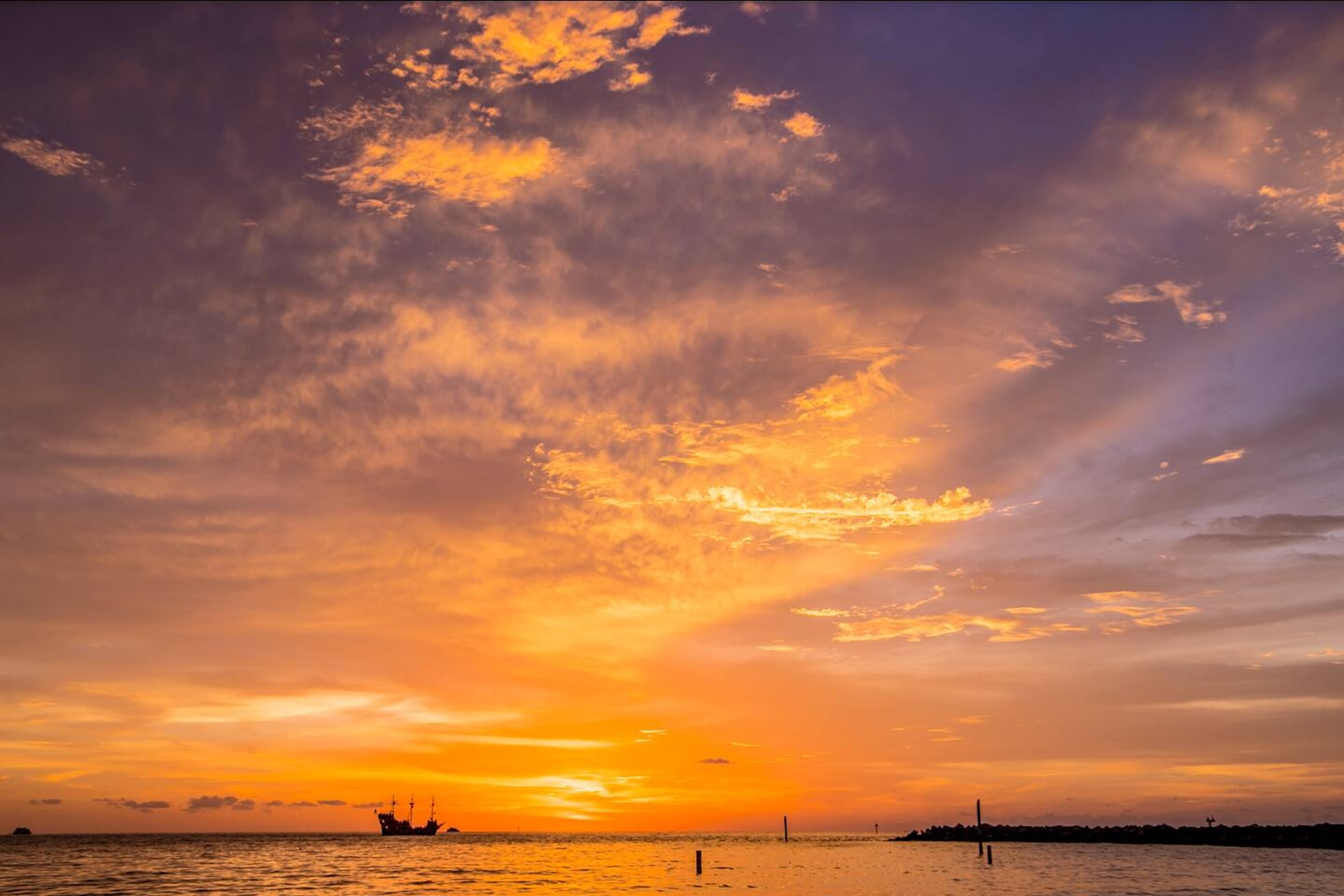 Gorgeous sunsets with painted skies every night!