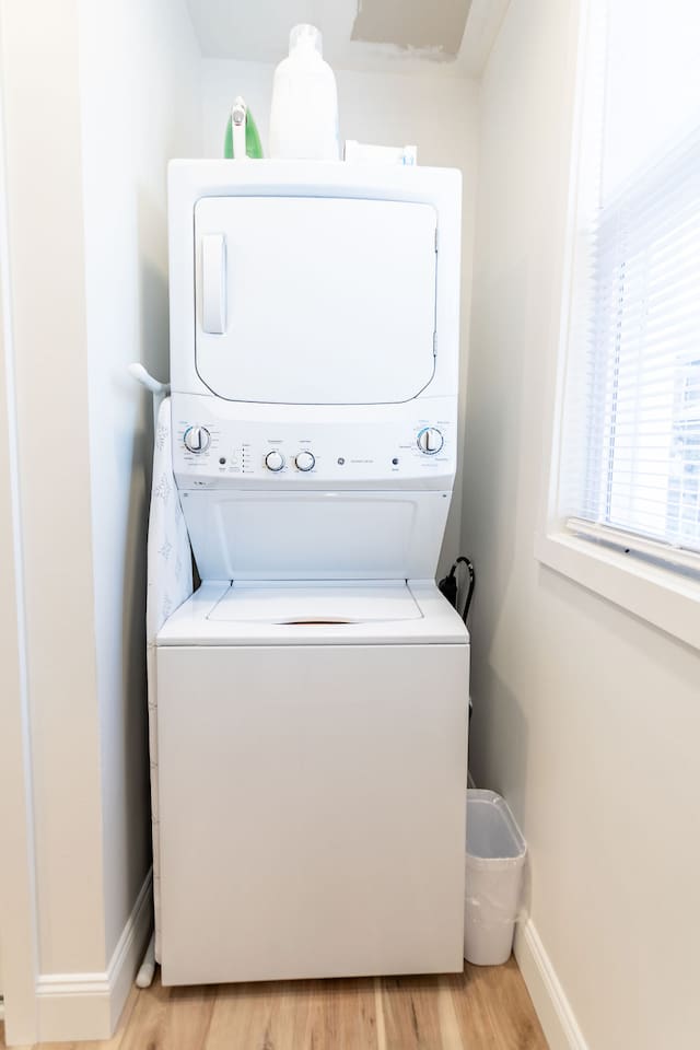 Convenient washer and dryer, making laundry easy during your stay.