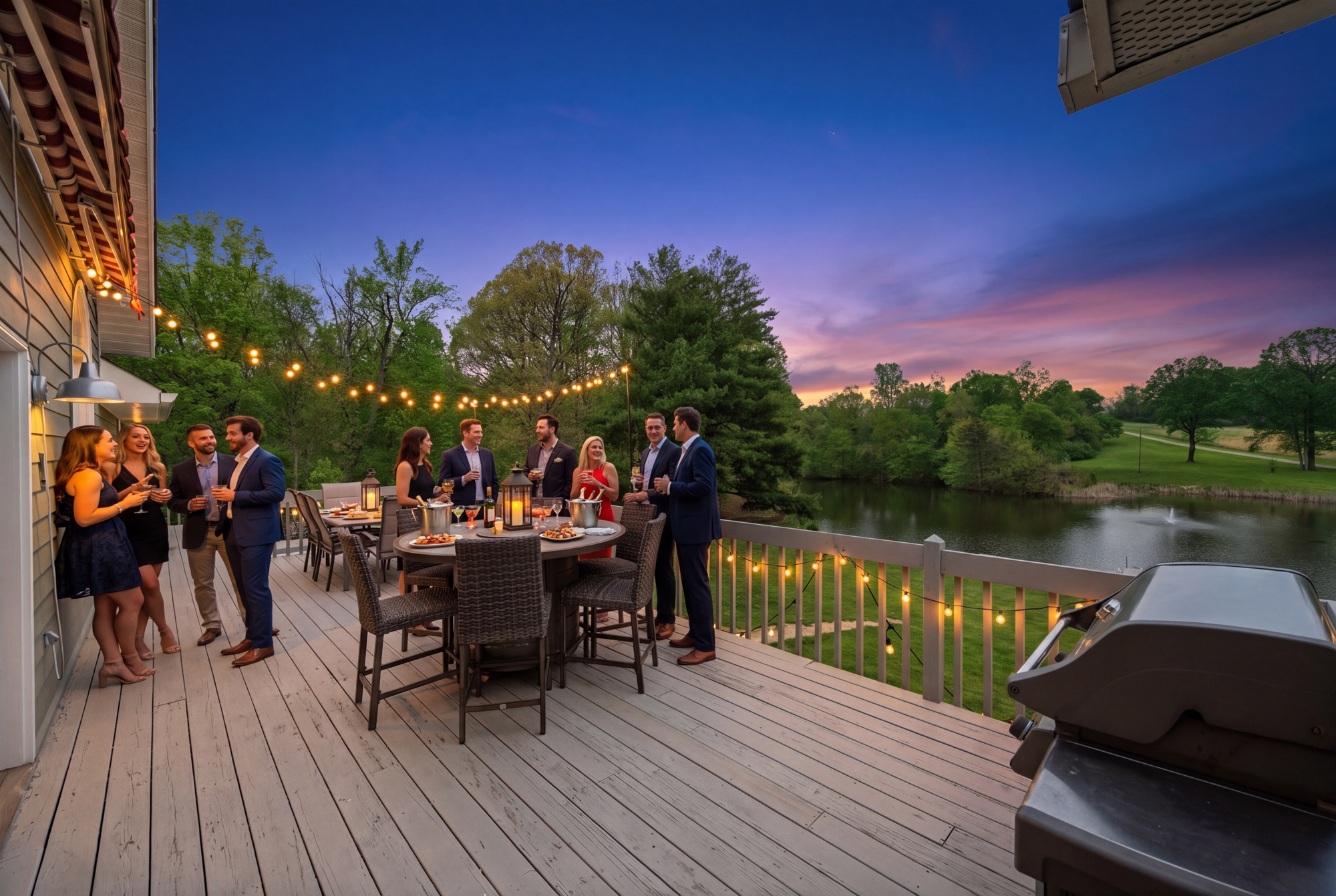 2nd Floor Patio overlooking lake.