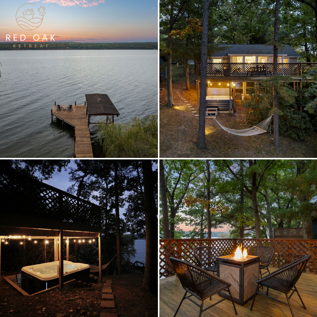 Red Oak Cottage | Seneca Lake Waterfront Home | 3 Bed, 1 Bath | Private Dock & Boat Lift | Hot Tub | Large Deck with Sunset Views