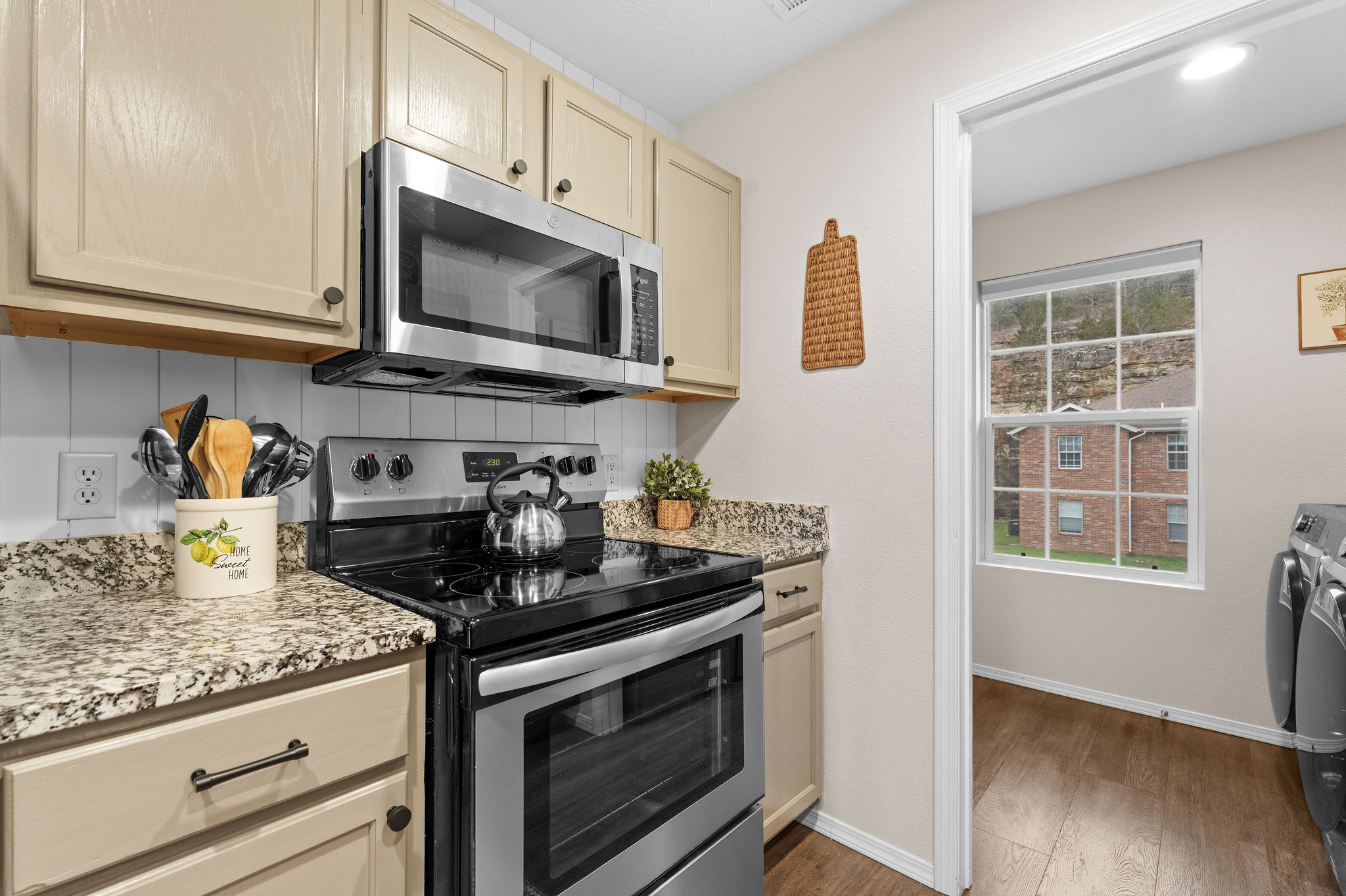 Kitchen with stainless appliances