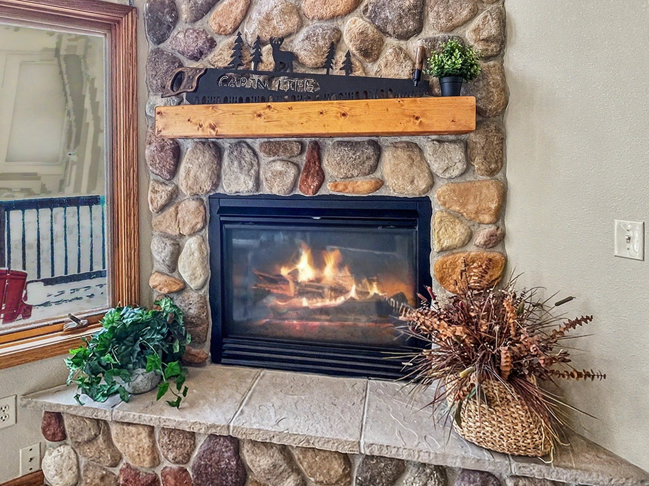 Fireplace Closeup - Lower Level Living Room
