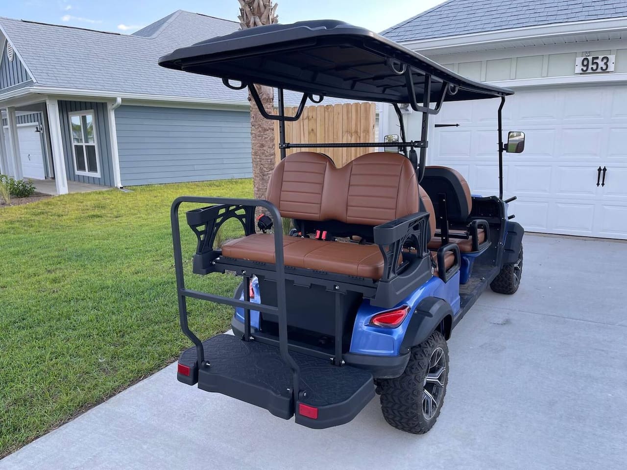 Reliable 6-seater golf cart with ample seating and easy handling.