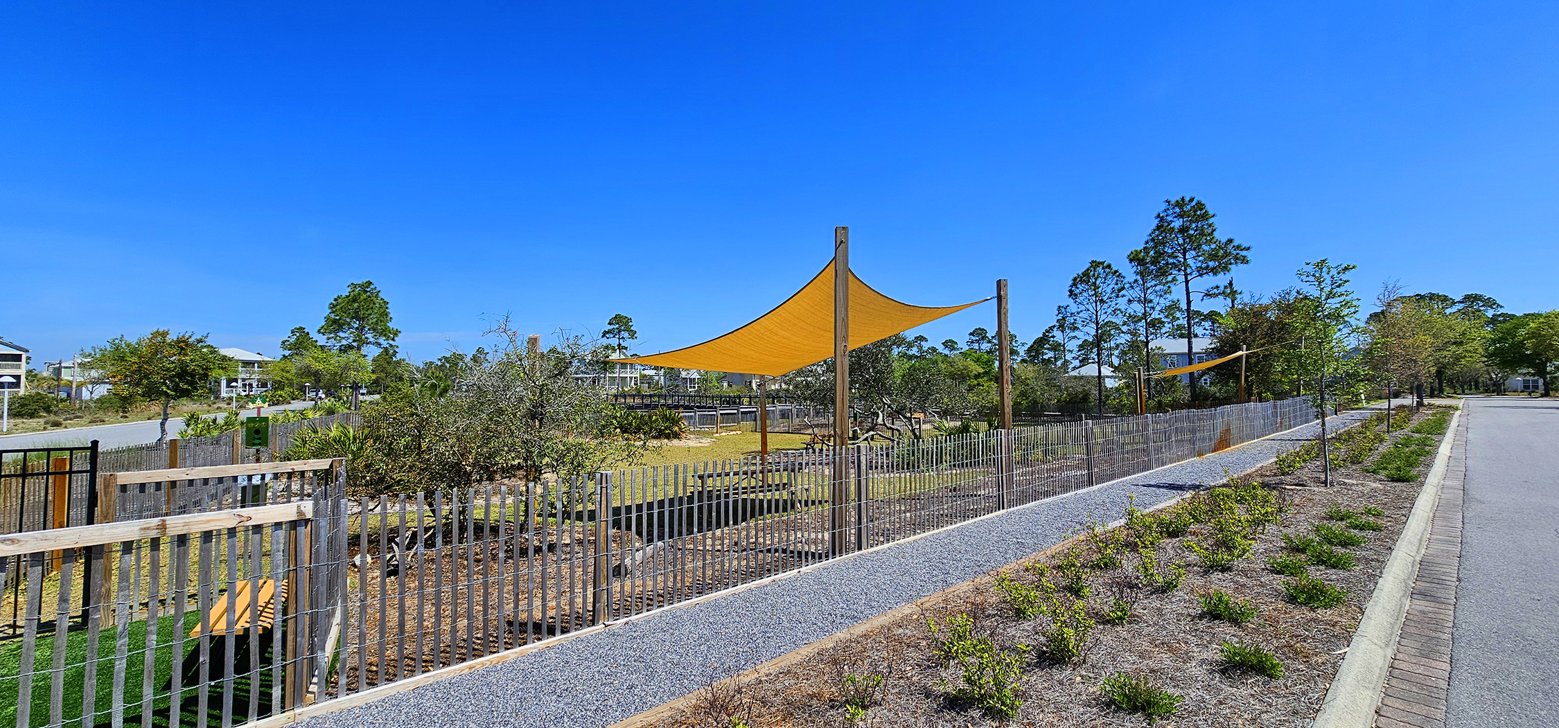 Let your pup run free at the nearby dog park.