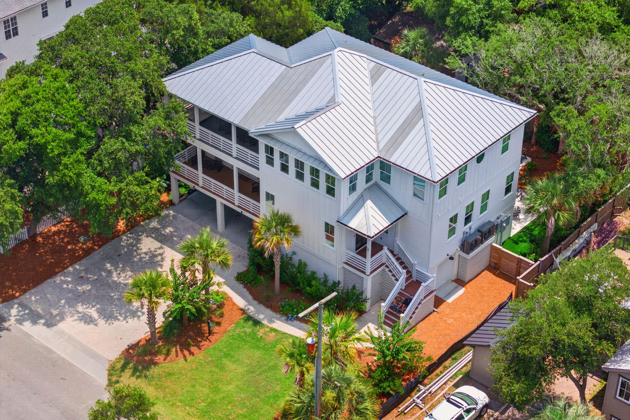 Aerial of Home | Palms Paradise | 3 29th Ave Isle of Palms, SC | IOP Escapes