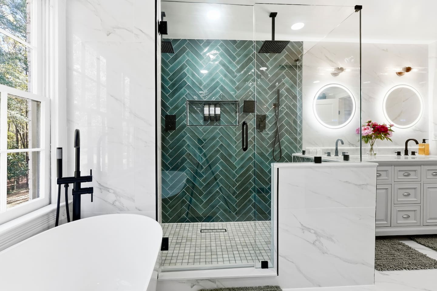 Private ensuite master bathroom for Bedroom #1.