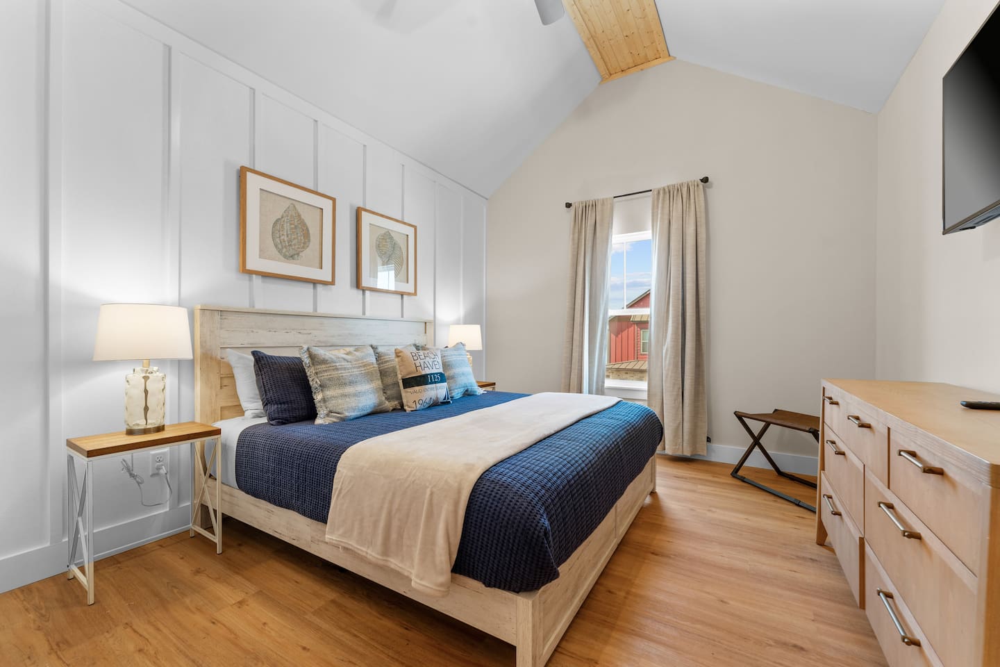 Clean, cozy king bed for restful nights