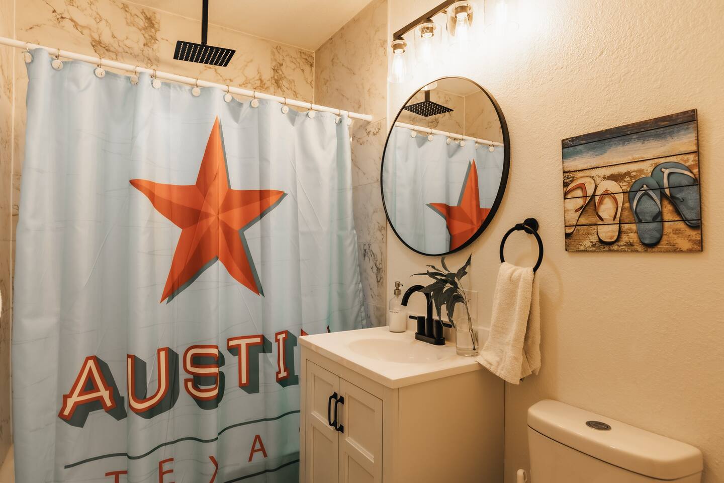 full Bathroom 2 with rain shower