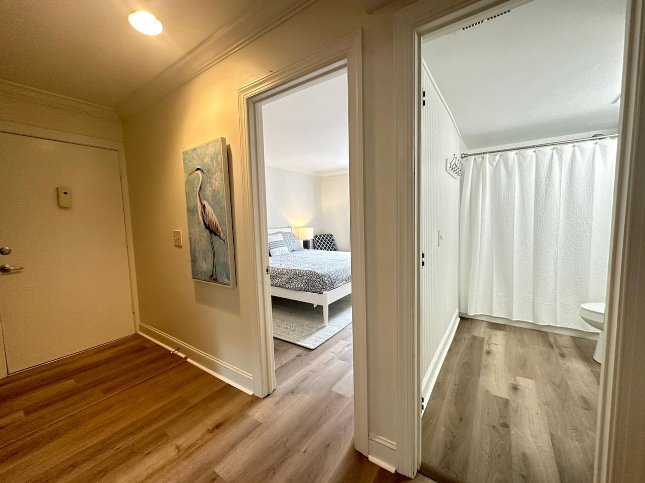 Bedroom and bathroom doors