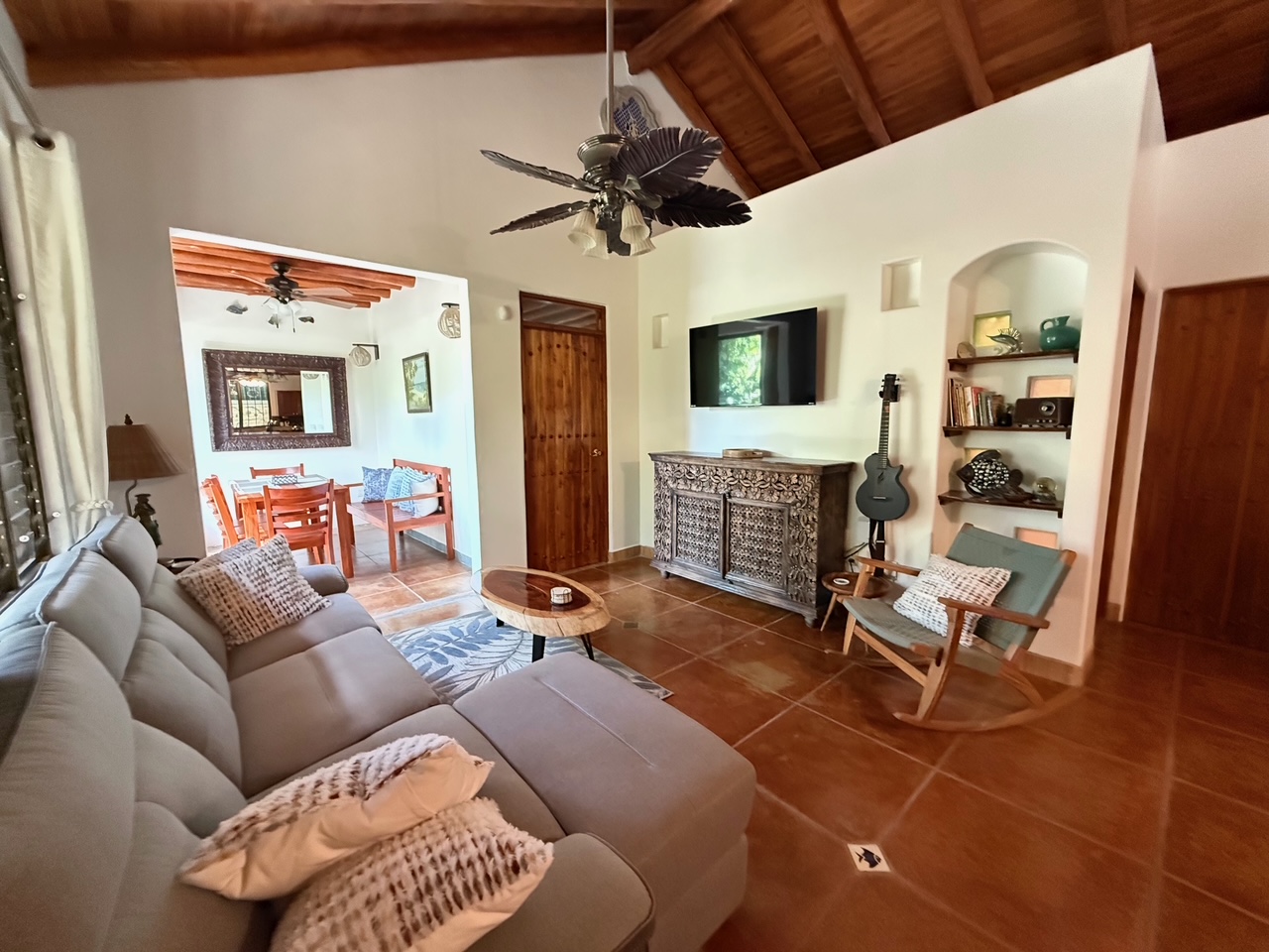 Open living room/kitchen