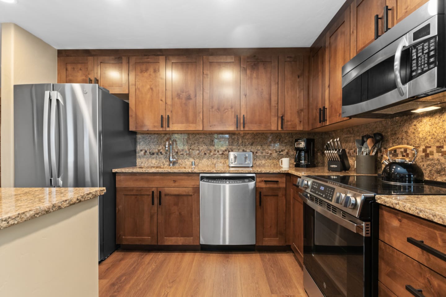 Kitchen with Refridgerator & Electric Stove