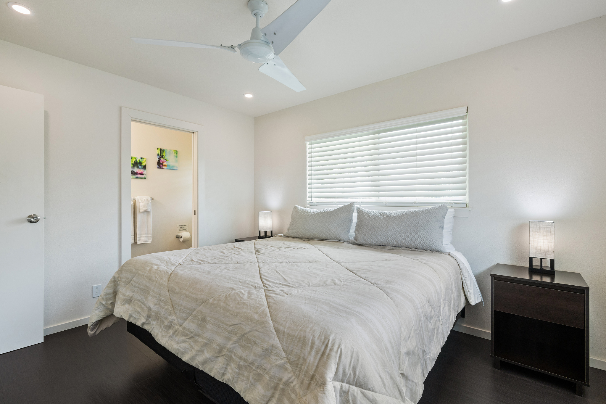 King Bedroom + A/C + Ensuite Half Bath