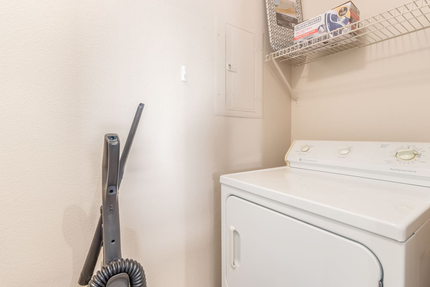 Laundry essentials available to make short or extended stays easier.