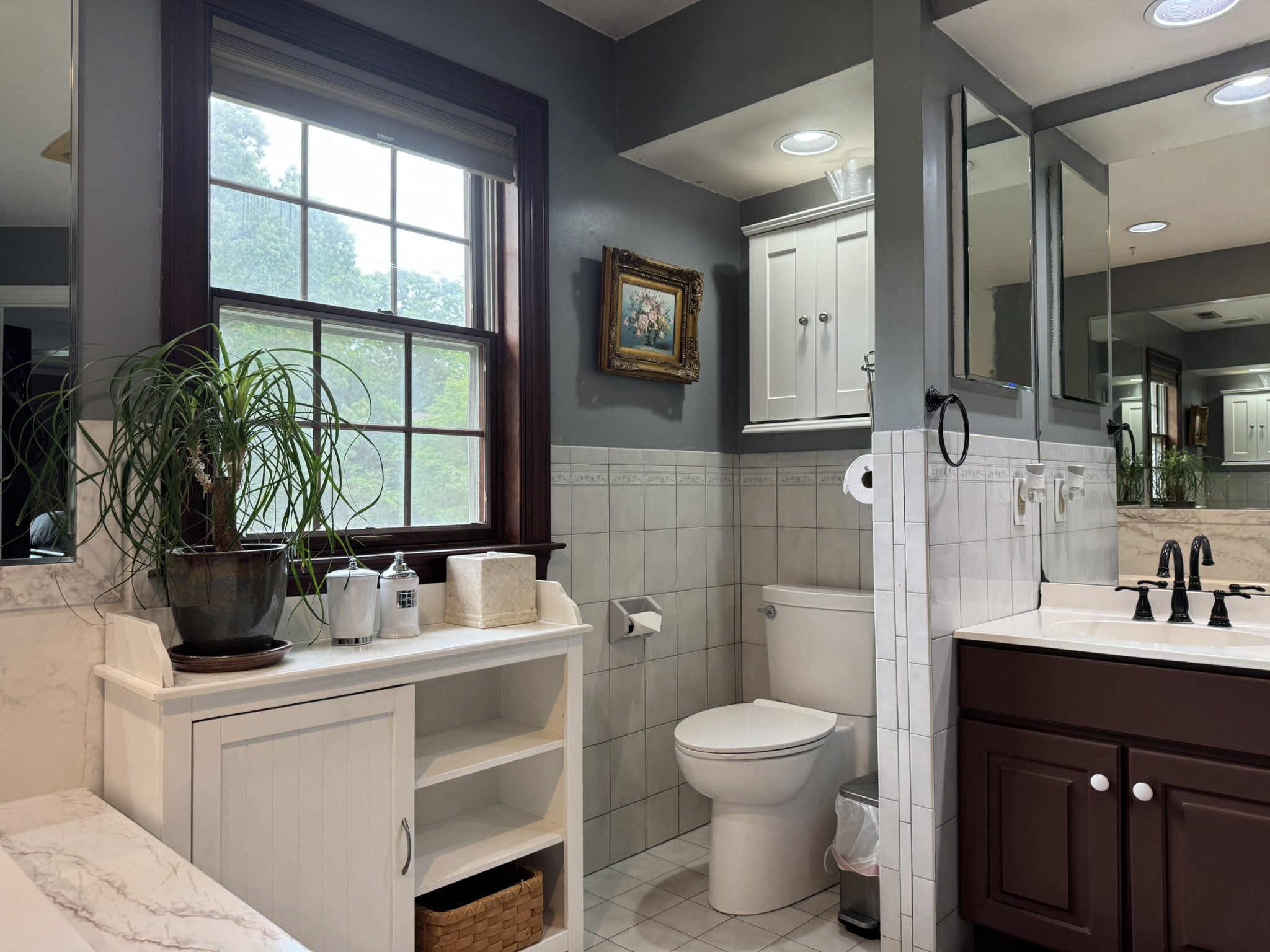 Master Bathroom toilet and window