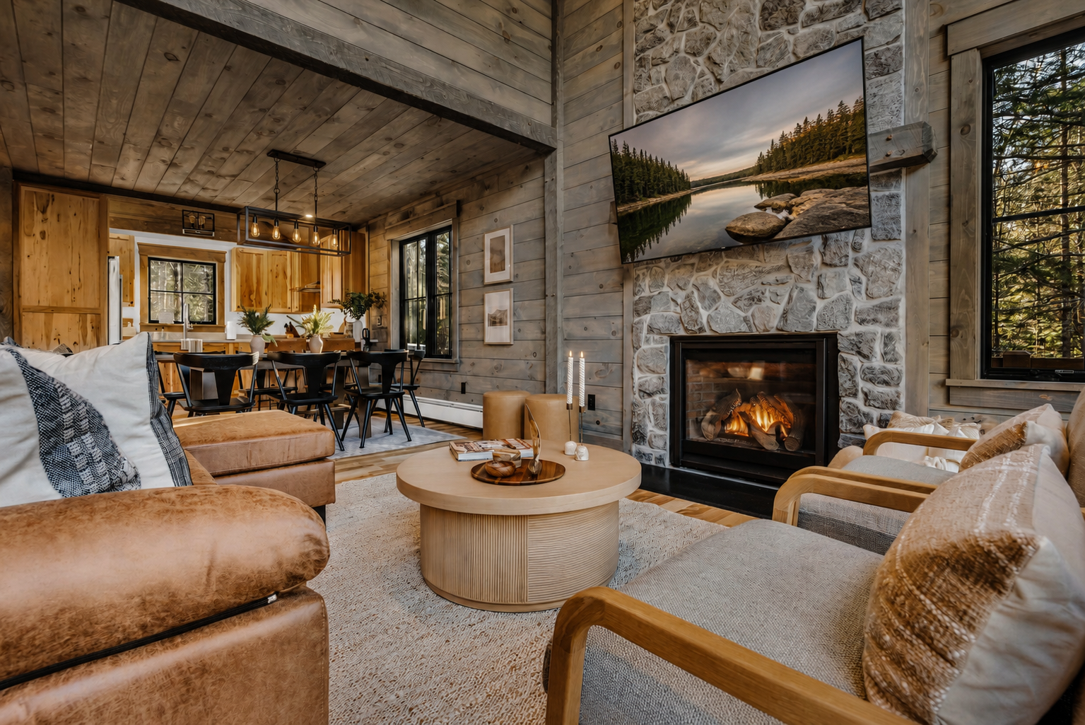 The Great Room is designed for long conversations, cozy nights, and gathering together.