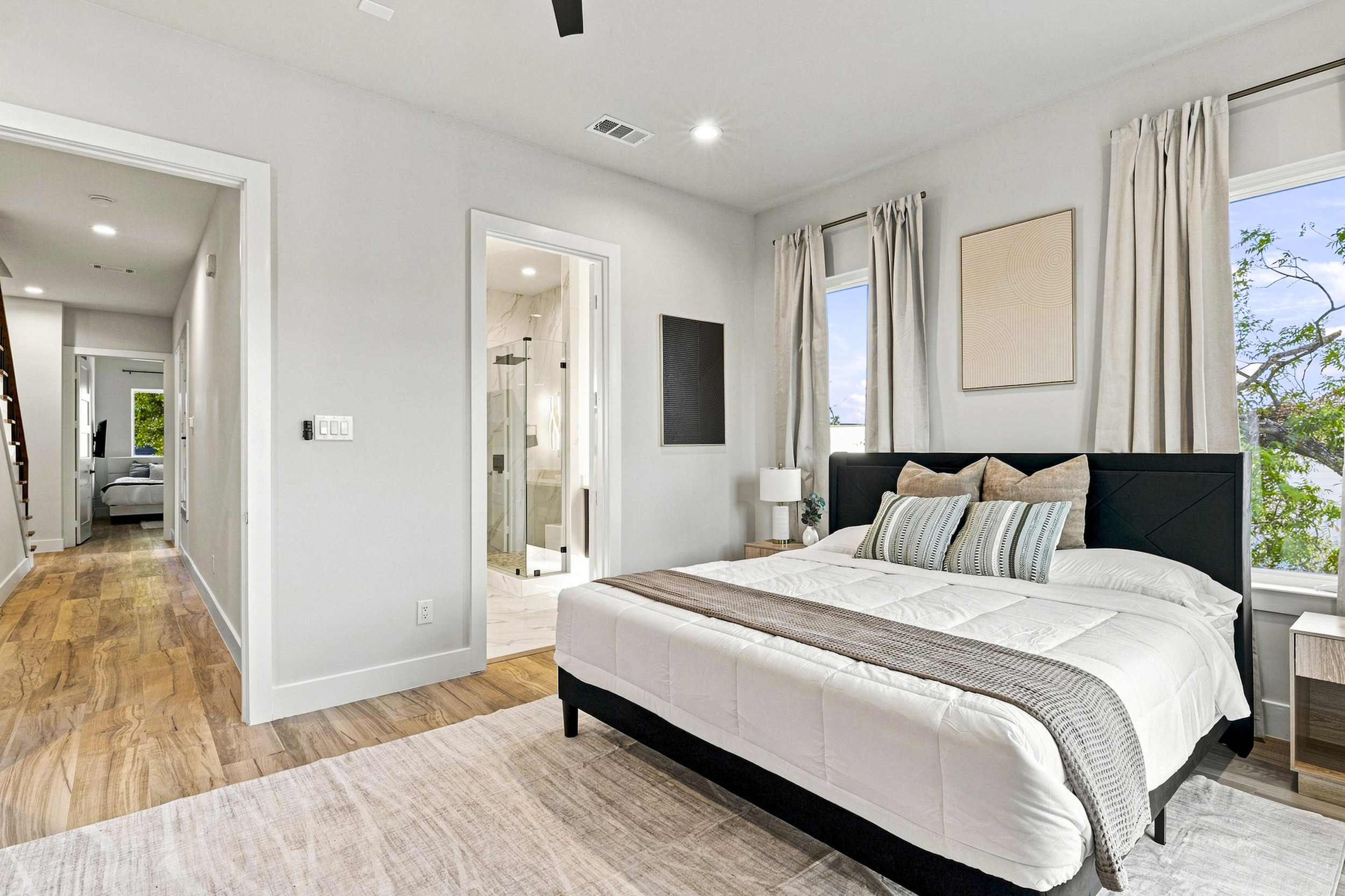 Bright and airy retreat with modern decor and stunning natural light!