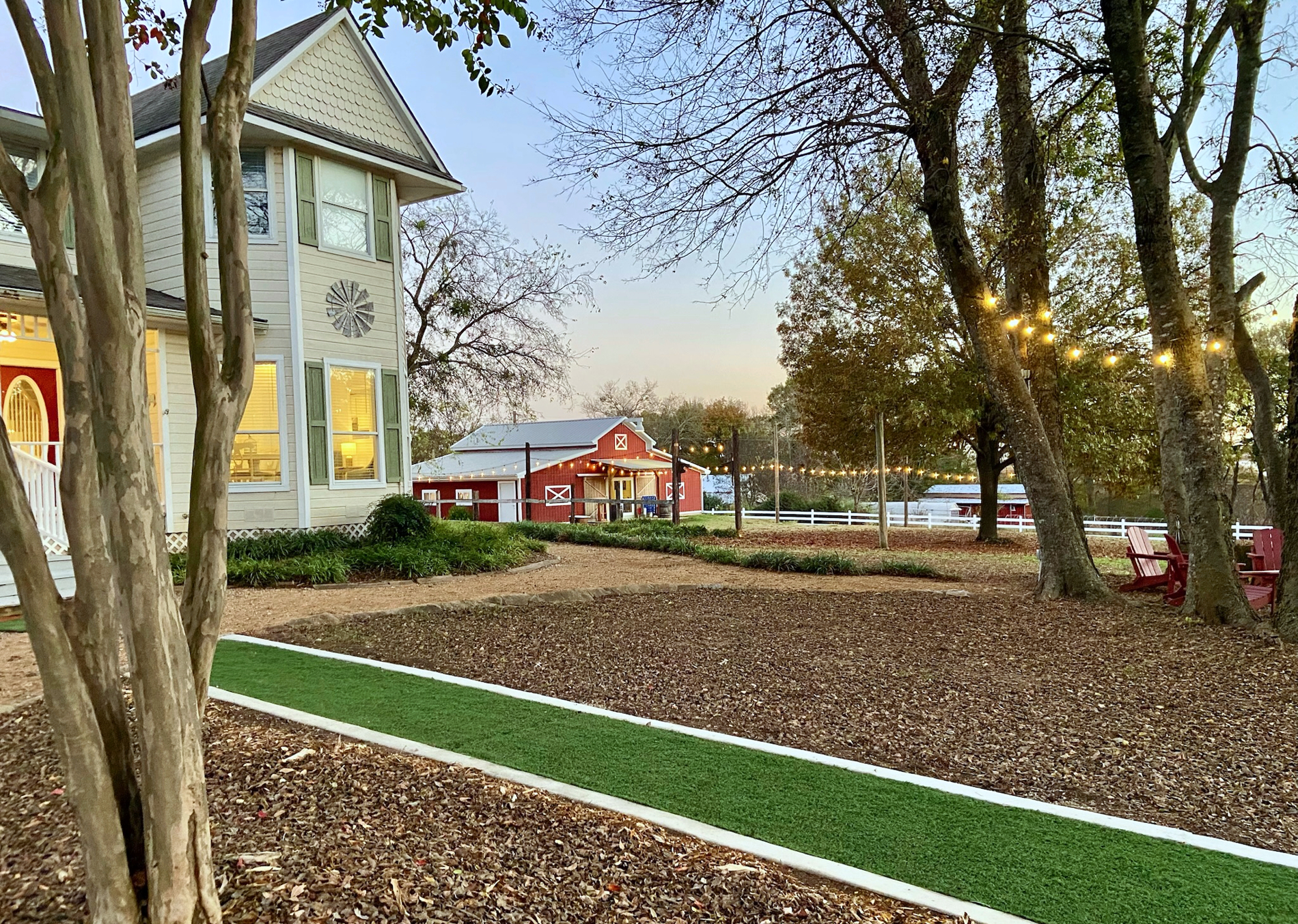 Game Barn awaits, so close to the houses