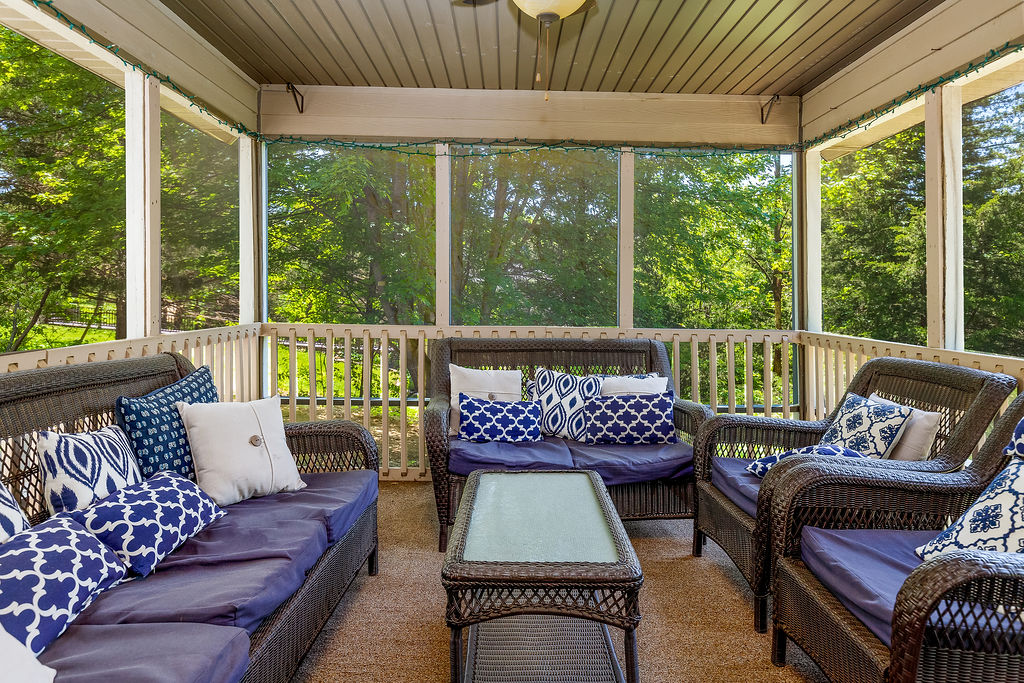 Enjoy the warm breezes this summer free from bugs on the screened in porch