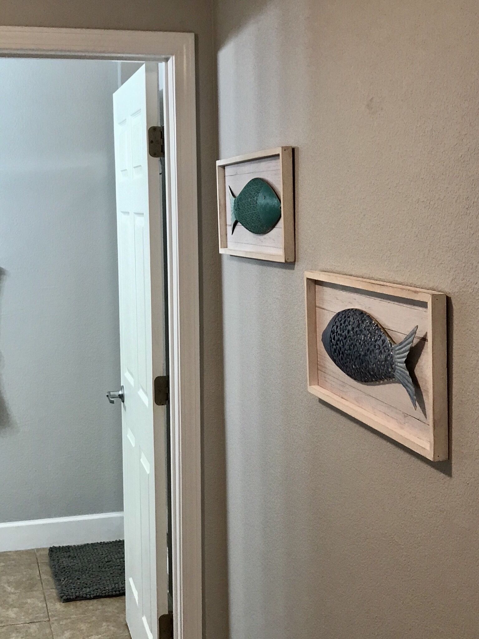 Hallway to bathroom