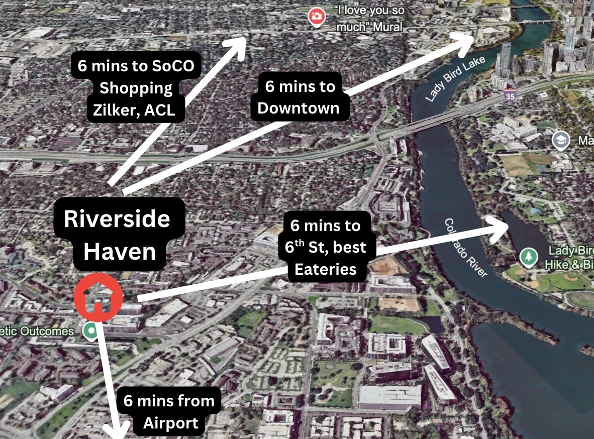 only a few mins to everywhere in town