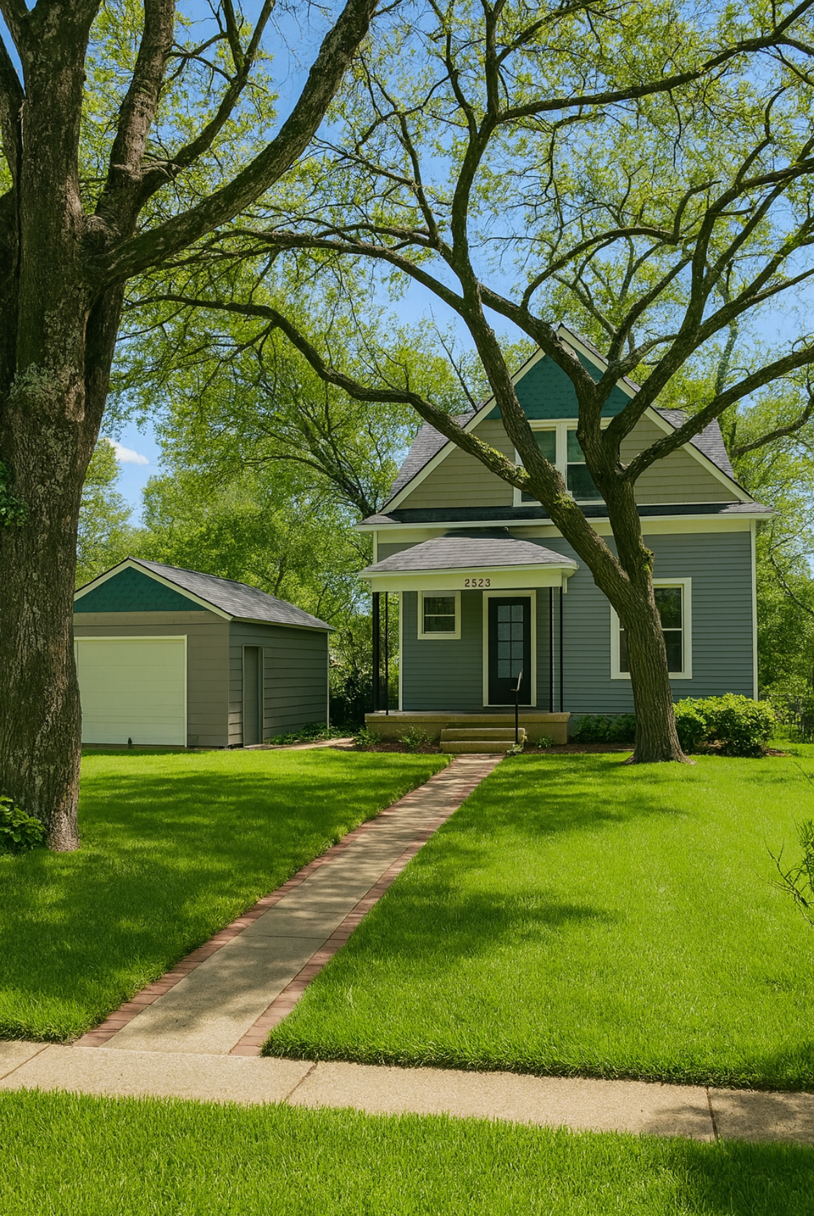 Front of home with driveway