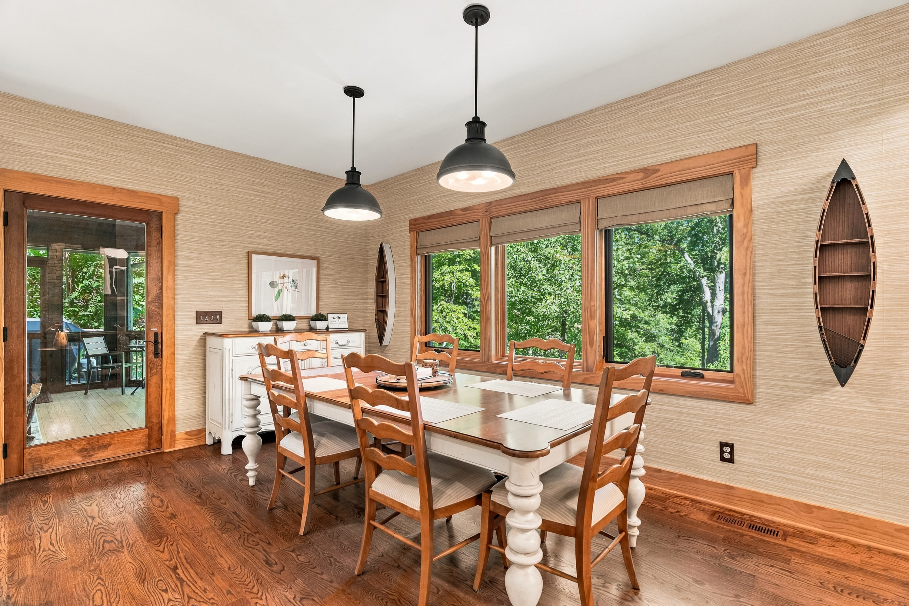 Dining table with seating for 6