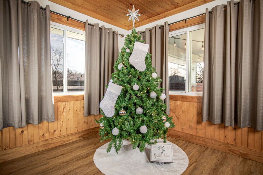 Your festive and beautifully decorated Christmas tree.