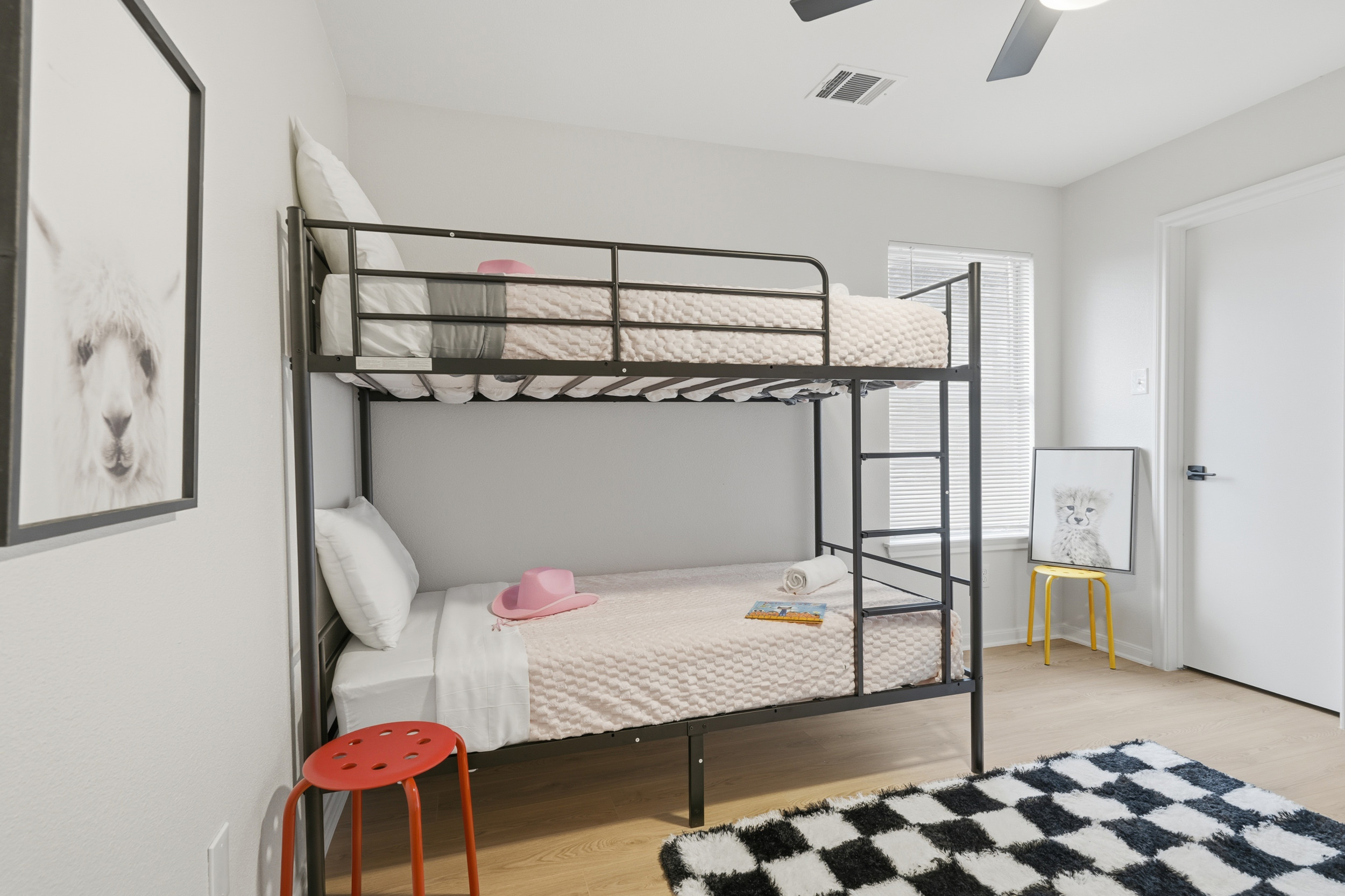 Designed for comfort: a roomy bunk bed