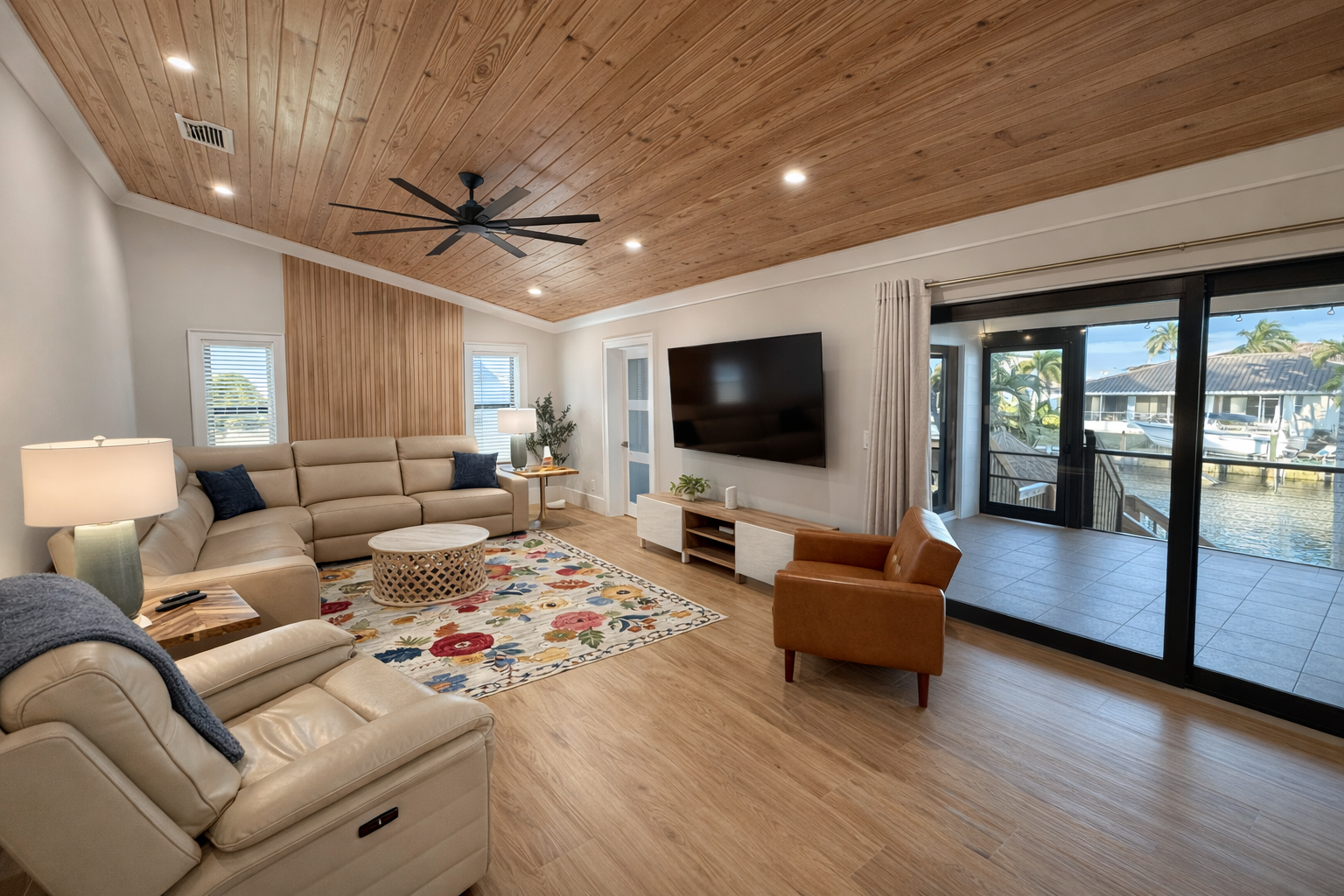 Living Room w/ 75" Smart TV